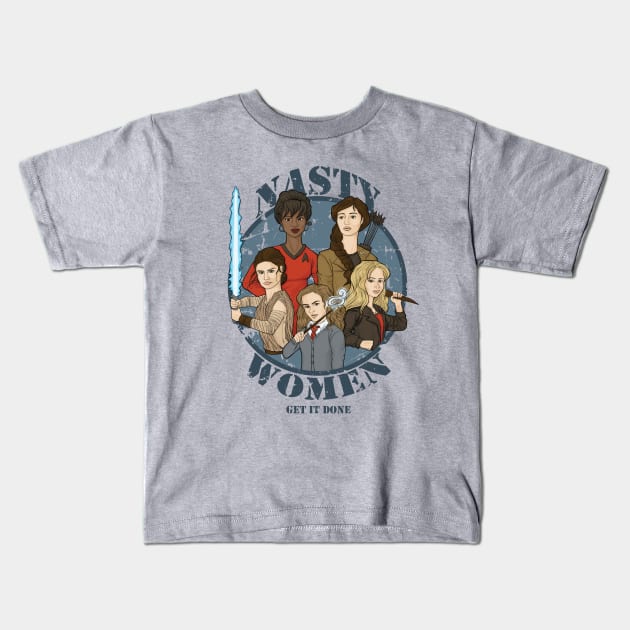 Nasty Women Kids T-Shirt by FrankSansone